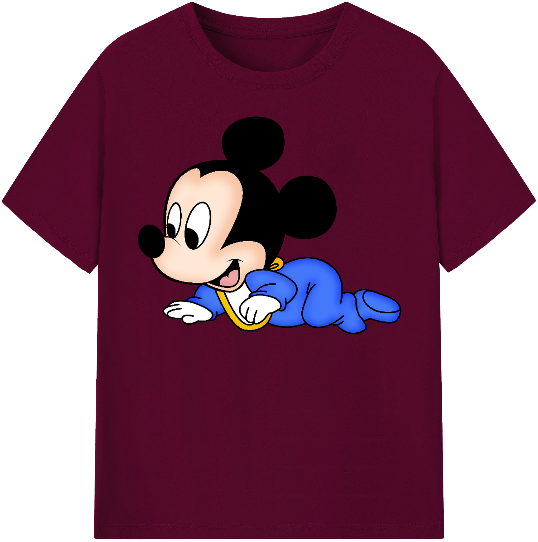 （画像用） ミッキーマウス Mickey Mouse レディースカジュアルプリントTシャツ（綿100％）
